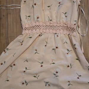 Floral Peach Kids Dress
